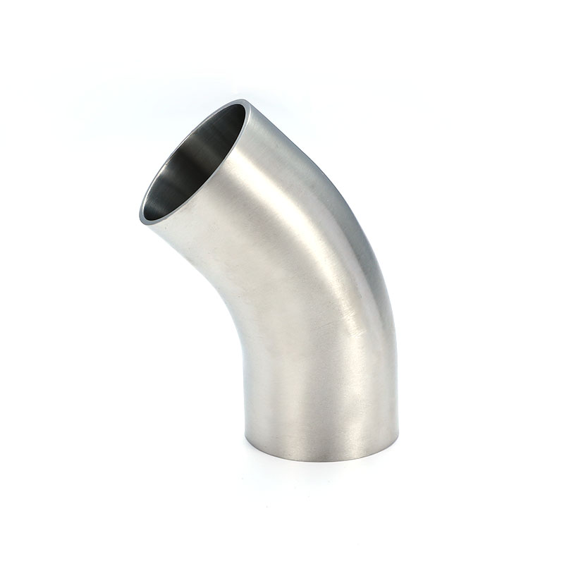 45° Long Welded Elbow SMS Sanitary Stainless Steel Pipe Fitting 45° Long Welded Elbow SMS Sanitary Stainless Steel Pipe Fitting
