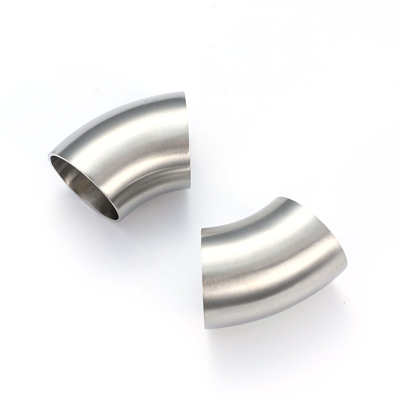 45° Welded Elbow ISO/IDF Sanitary Stainless Steel Pipe Fitting