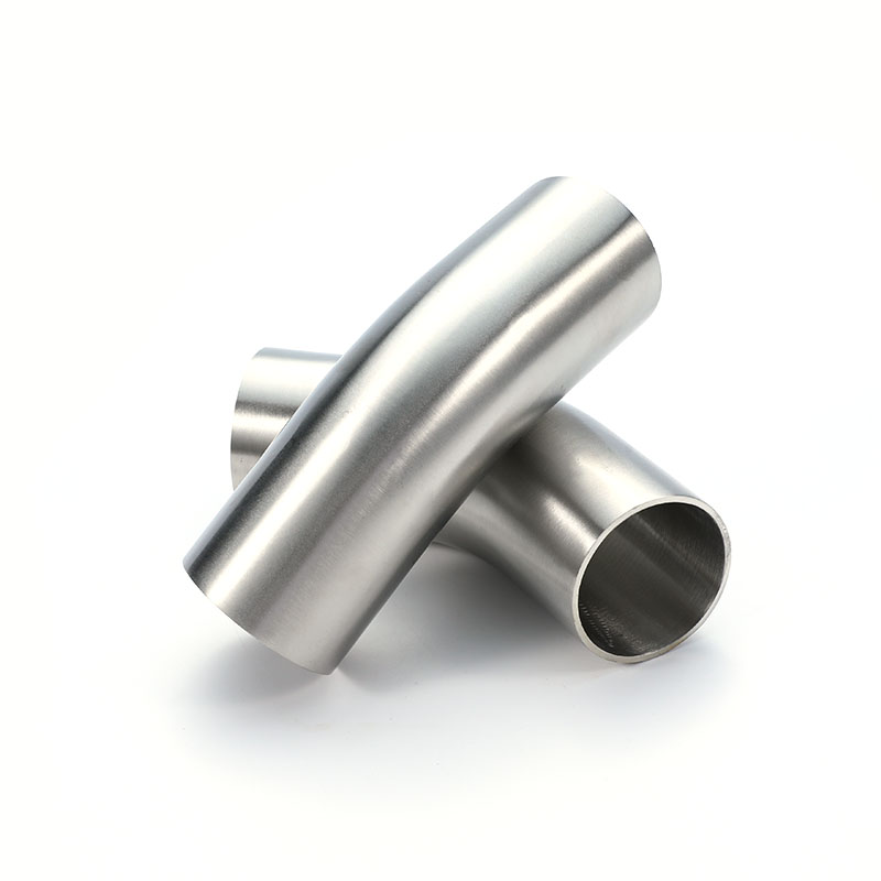 45° Long Welded Elbow BPE Sanitary Stainless Steel Pipe Fitting 45° Long Welded Elbow BPE Sanitary Stainless Steel Pipe Fitting