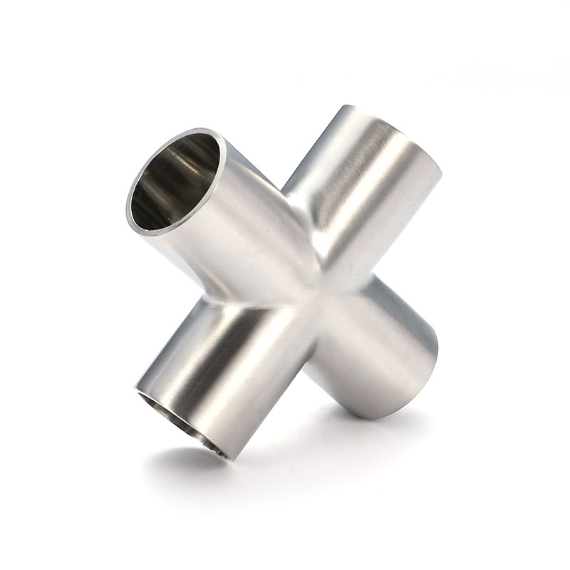 Welded Four-Way SA Sanitary Stainless Steel Pipe Fitting Welded Four-Way SA Sanitary Stainless Steel Pipe Fitting