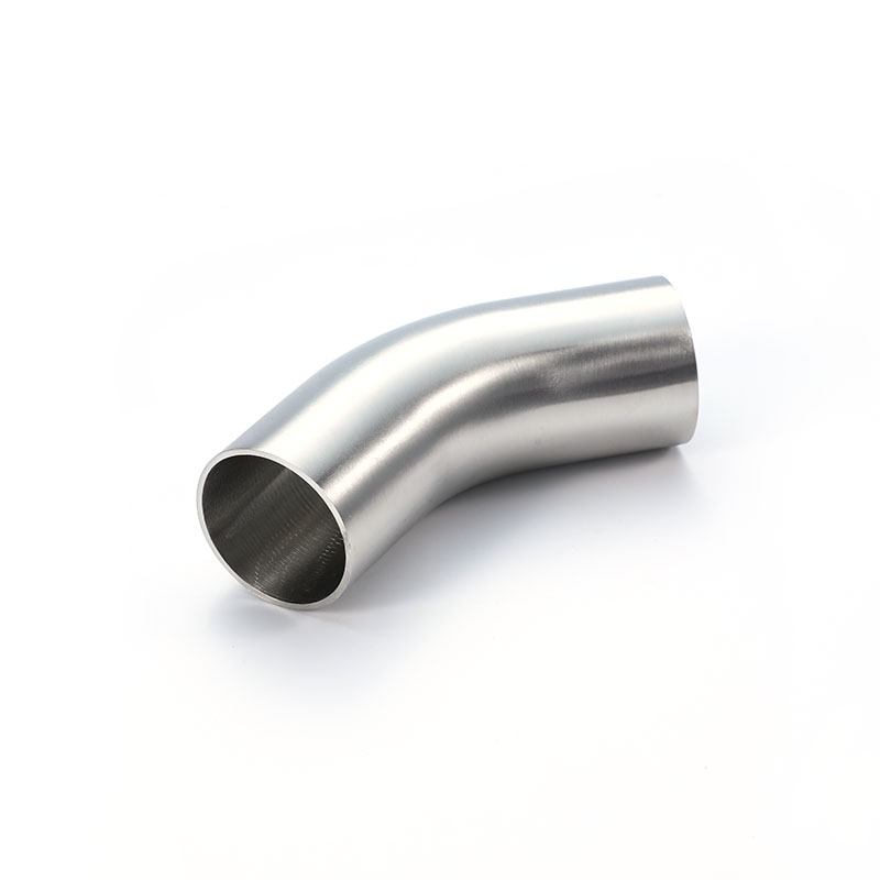 45° Long Welded Elbow BPE Sanitary Stainless Steel Pipe Fitting 45° Long Welded Elbow BPE Sanitary Stainless Steel Pipe Fitting
