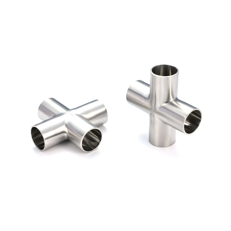 Welded Cross BPE Sanitary Stainless Steel Pipe Fitting