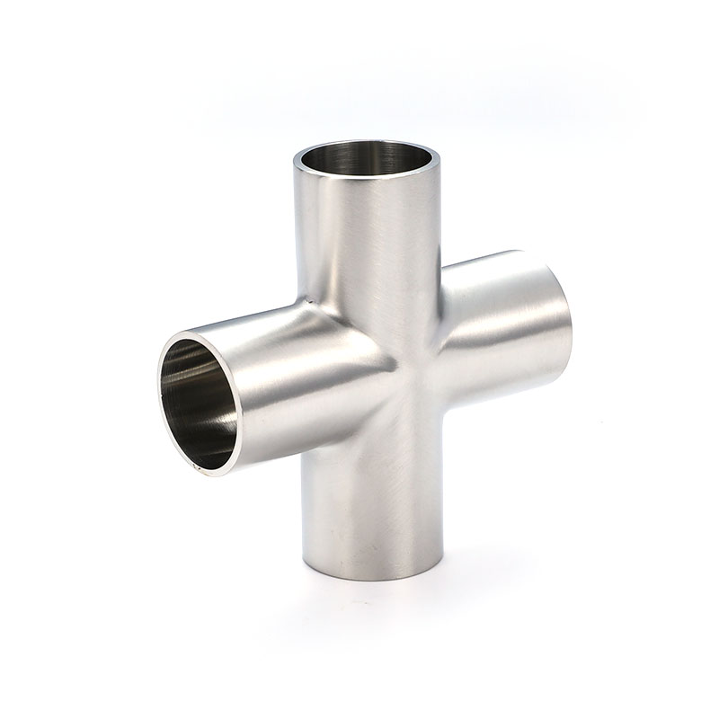 Long Welded Four-Way SA Sanitary Stainless Steel Pipe Fitting Long Welded Four-Way SA Sanitary Stainless Steel Pipe Fitting