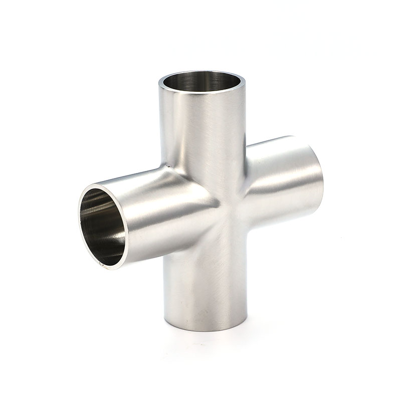 Welded Four-Way SA Sanitary Stainless Steel Pipe Fitting Welded Four-Way SA Sanitary Stainless Steel Pipe Fitting
